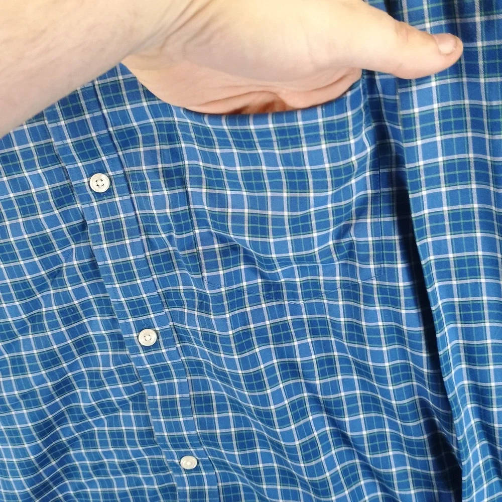 LL Bean Wrinkle-Free‎ Kennebunk Sport Shirt Mens XL Traditional Fit Checkered